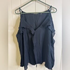 Kobi Halperin Silk Ruffle Blouse M